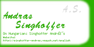 andras singhoffer business card